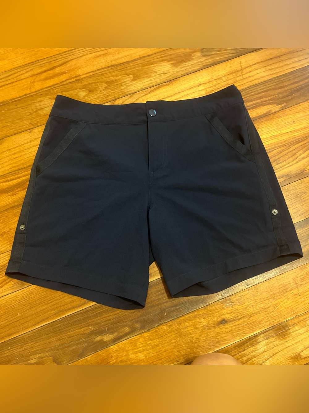 Sail Away by Longitude Black Swim Board Shorts Women’s M Stretch Pocket